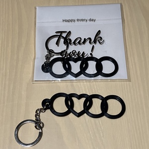 Audi Szerelem 3D Nyomtatott Kulcstartó Fekete - Meska.hu