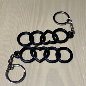 Audi Szerelem 3D Nyomtatott Kulcstartó Fekete - táska & tok - kulcstartó & táskadísz - kulcstartó - Meska.hu