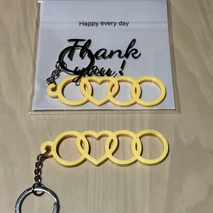 Audi Szerelem 3D Nyomtatott Kulcstartó Sárga - Meska.hu