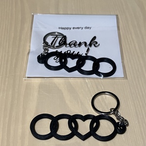 Audi Szerelem 3D Nyomtatott Kulcstartó Fekete - táska & tok - kulcstartó & táskadísz - kulcstartó - Meska.hu