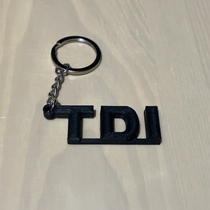 TDI (TurboDiesel) 3D Nyomtatott Kulcstartó Fekete - táska & tok - kulcstartó & táskadísz - kulcstartó - Meska.hu