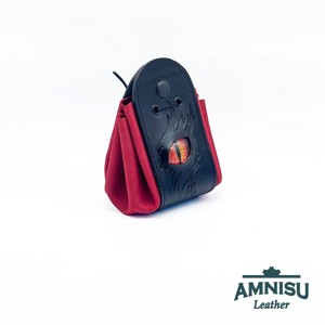 Fekete - piros sárkányszemes bőr 2in1 szütyő és kockatálca - Xena, Játék & Sport, Szerepjáték, , MESKA