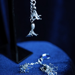 Üvegvirág, lógós fülbevaló - ékszer - fülbevaló - csillár fülbevaló - Meska.hu