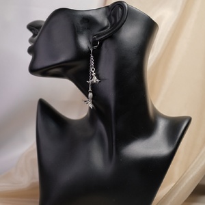 Üvegvirág, lógós fülbevaló - ékszer - fülbevaló - csillár fülbevaló - Meska.hu