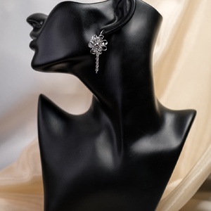 Üvegvirág hatású, lógós fülbevaló - ékszer - fülbevaló - lógó fülbevaló - Meska.hu