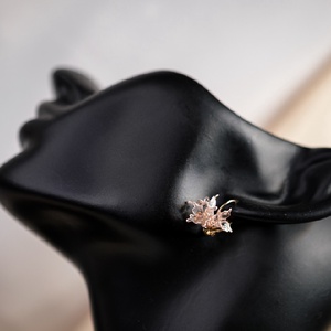 Rózsaszín üvegvirág hatású fülbevaló - ékszer - fülbevaló - fülékszer - Meska.hu