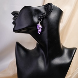 Orgona fürtös, lógós fülbevaló - ékszer - fülbevaló - lógó fülbevaló - Meska.hu