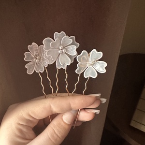 Mennyasszonyi hajtű szett - esküvő - hajdísz - hajtű - Meska.hu