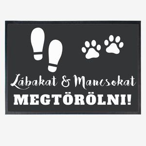 Lábakat és Mancsokat megtörölni lábtörlő , Otthon & Életmód, Lakástextil, Lábtörlő, Decoupage, transzfer és szalvétatechnika, MESKA