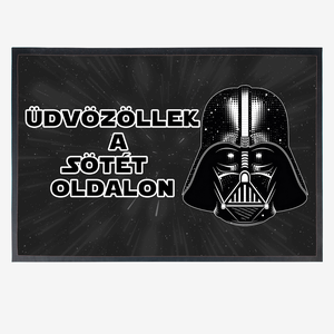 Üdvözöllek a sötét oldalon lábtörlő , Otthon & Életmód, Lakástextil, Lábtörlő, Decoupage, transzfer és szalvétatechnika, MESKA