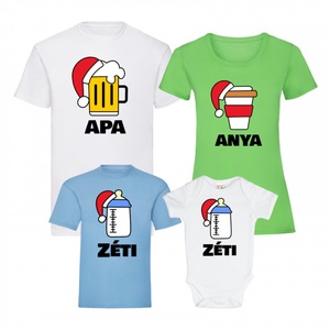 Karácsonyi családi póló szett- sör,kávé,tej (saját névvel) - karácsony - karácsonyi ruházat - karácsonyi póló & pulcsi - Meska.hu