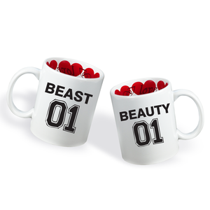 Valentin napi Páros bögre - Beauty-Beast , Otthon & Életmód, Konyhafelszerelés, tálalás, Tálalás, Bögre & Csésze, Mindenmás, MESKA