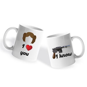 Valentin napi Páros bögre - I love you - I know  - otthon & életmód - konyhafelszerelés, tálalás - tálalás - bögre & csésze - Meska.hu
