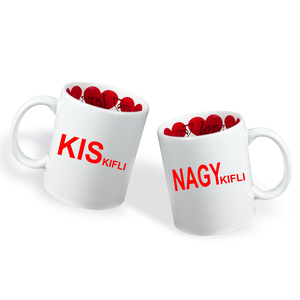 Valentin napi Páros bögre - Kis kifli-Nagy kifli , Otthon & Életmód, Konyhafelszerelés, tálalás, Tálalás, Bögre & Csésze, Mindenmás, MESKA