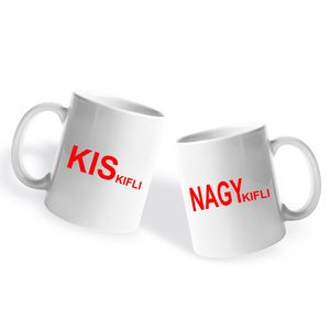 Valentin napi Páros bögre - Kis kifli-Nagy kifli  - otthon & életmód - konyhafelszerelés, tálalás - tálalás - bögre & csésze - Meska.hu