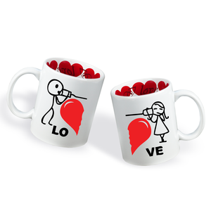 Valentin napi Páros bögre - Love figura, Otthon & Életmód, Konyhafelszerelés, tálalás, Tálalás, Bögre & Csésze, Mindenmás, MESKA
