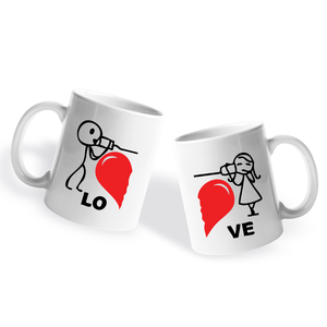 Valentin napi Páros bögre - Love figura - otthon & életmód - konyhafelszerelés, tálalás - tálalás - bögre & csésze - Meska.hu