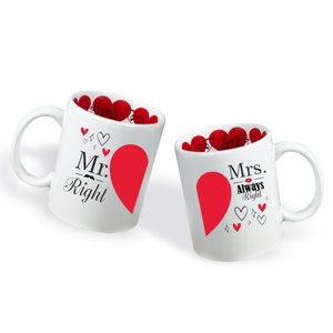 Valentin napi Páros bögre - MR - MRS , Otthon & Életmód, Konyhafelszerelés, tálalás, Tálalás, Bögre & Csésze, Mindenmás, MESKA