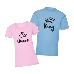 Páros mintás póló, pulóver King - Queen  - Meska.hu