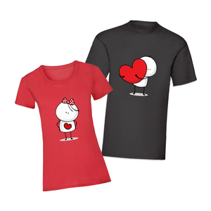 Páros mintás póló, pulóver I Love You figurák, Ruha & Divat, Páros szett, Női-férfi páros szett, Mindenmás, MESKA
