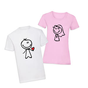 Páros mintás póló, pulóver I Love You figurák, Ruha & Divat, Páros szett, Női-férfi páros szett, Mindenmás, MESKA