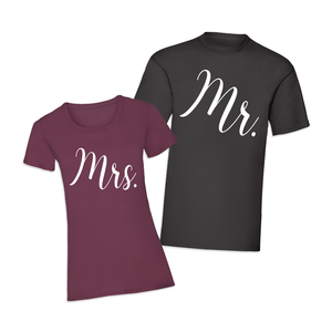 Páros mintás póló, pulóver Mr - Mrs - Meska.hu