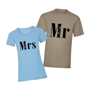 Páros mintás póló, pulóver Mr - Mrs - Meska.hu