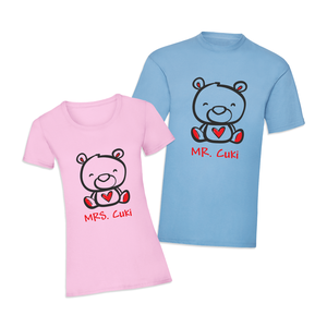 Páros mintás póló, pulóver Mr cuki - Mrs cuki - Meska.hu