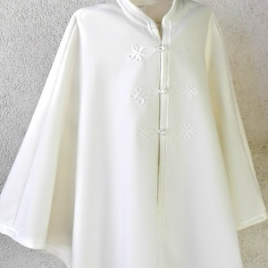 Krémfehér zsinóros pelerin, Ruha & Divat, Női ruha, Poncsó, Varrás, MESKA