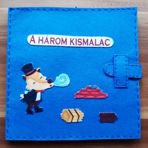 A három kismalac (ujjbábos meséskönyv) - játék & sport - bábok - báb készlet - Meska.hu