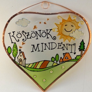 Köszönök mindent!  - házikós - Üveg, Üvegkép -  - Meska.hu