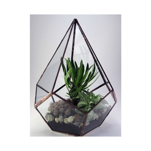 Ötszög alapú kúpos Florárium, terrárium 1 - otthon & életmód - dekoráció - asztal és polc dekoráció - díszüveg - Meska.hu