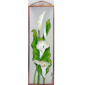 Kála - Üveg, Üvegkép - művészet - festmény - üvegfestmény - Meska.hu