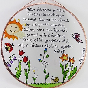 Ovis ballagó kép - Üveg, Üvegkép - otthon & életmód - dekoráció - asztal és polc dekoráció - díszüveg - Meska.hu
