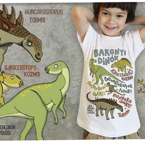 Bakonyi dínók gyerekpólón, Ruha & Divat, Babaruha & Gyerekruha, Póló, Mindenmás, Meska
