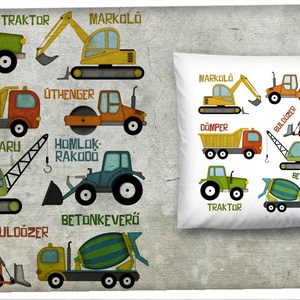 munkagépes, mentő járgányos vagy vonatos párna - otthon & életmód - babaszoba, gyerekszoba - babaszoba, gyerekszoba - Meska.hu
