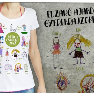 A gyerekek rajzaiból készült táska, póló - táska & tok - bevásárlás & shopper táska - shopper, textiltáska, szatyor - Meska.hu