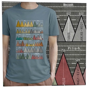 73 hegycsúcs - Magyar hegységek - Prémium bio férfi póló  - ruha & divat - férfi ruha - póló - Meska.hu