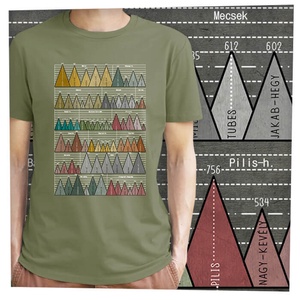 73 hegycsúcs - Magyar hegységek - Prémium bio férfi póló  - ruha & divat - férfi ruha - póló - Meska.hu