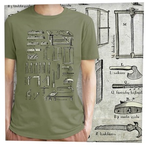Asztalos szerszámok - Prémium bio férfi póló  - ruha & divat - férfi ruha - póló - Meska.hu