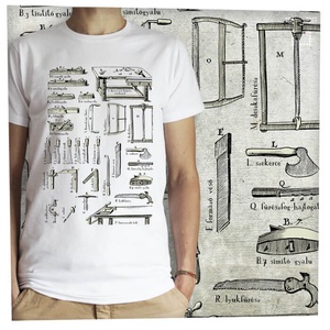 Asztalos szerszámok - Jó minőségű klasszikus férfi póló  - ruha & divat - férfi ruha - póló - Meska.hu