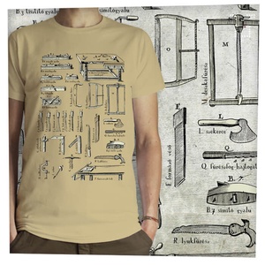 Asztalos szerszámok - Jó minőségű klasszikus férfi póló  - Meska.hu