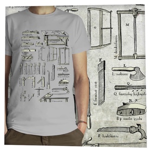 Asztalos szerszámok - Jó minőségű klasszikus férfi póló  - ruha & divat - férfi ruha - póló - Meska.hu