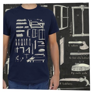 Asztalos szerszámok - Jó minőségű klasszikus férfi póló  - ruha & divat - férfi ruha - póló - Meska.hu