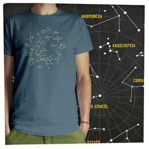 Csillagképek - Jó minőségű klasszikus férfi póló  - ruha & divat - férfi ruha - póló - Meska.hu