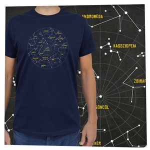 Csillagképek - Jó minőségű klasszikus férfi póló  - ruha & divat - férfi ruha - póló - Meska.hu