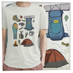 Túrázós  - Prémium bio férfi póló  - ruha & divat - férfi ruha - póló - Meska.hu