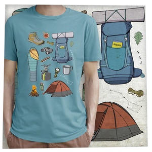 Túrázós  - Prémium bio férfi póló  - ruha & divat - férfi ruha - póló - Meska.hu