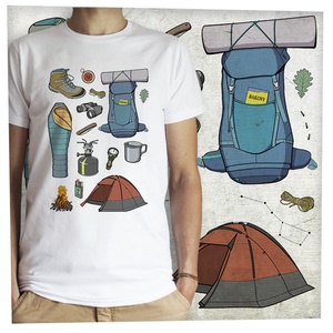 Túrázós  - Prémium bio férfi póló  - ruha & divat - férfi ruha - póló - Meska.hu