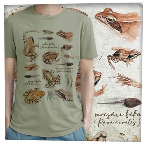 Békák - Prémium bio férfi póló - ruha & divat - férfi ruha - póló - Meska.hu
